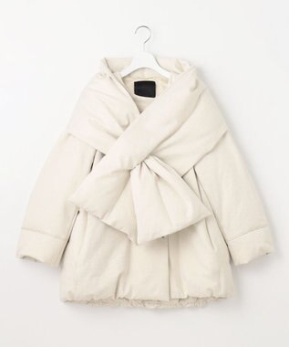 自由区 【カタログ掲載・Premium Collection】シャイニージャガード ダウンコート シャンパンベージュ