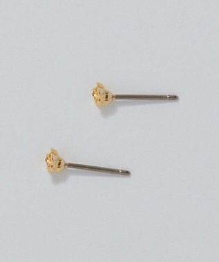 Phoebe 【金属アレルギー対応】プチフラワービジュースタッドピアス　オレンジ オレンジ