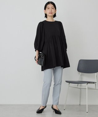 AMERICAN HOLIC DOTジャガードティアードブラウス Black