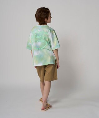 OP／FILA 【RUSTY】ニコちゃん×タイダイ柄半袖Tシャツ グリーン