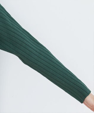 Tiaclasse 【新色追加・洗える】ランダムリブ編みドルマンニットチュニック グリーン