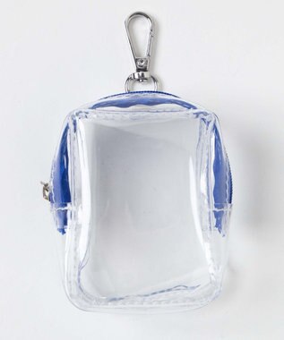 WEGO 立体クリアミニポーチ ブルー