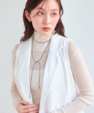 Phoebe プランプハートコードチョーカーネックレス シルバー