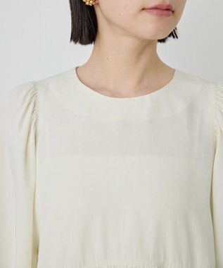 AMERICAN HOLIC DOTジャガードティアードブラウス Ivory