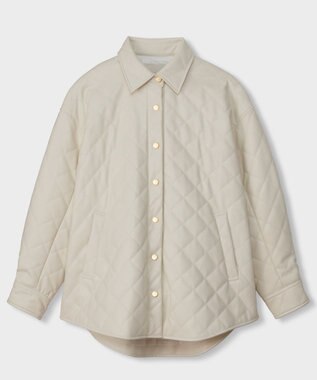 GRACE CONTINENTAL オーバーサイズキルトジャケット ホワイト