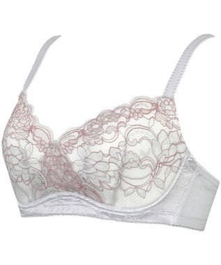 Wing ブラジャー コンパクトにバストメイク 高さをおさえる 【小さく見せるブラ】 Gカップまで対応 大きいサイズ ブラ KB6100 ウイング／ワコール グレー