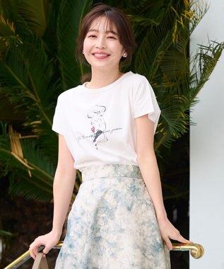 ANY SIS 【JIJI × any SiS】イラストフレンチスリーブ Tシャツ オフホワイト