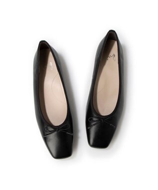 ing <ing>【WEB限定】スクエアトゥバレエシューズ ブラック