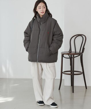 WEGO 【WEB限定/Sサイズ新登場/お気に入り登録者数5万人越えの大人気アイテム】U.S. POLO ASSN.別注パデッドジャケット グレー