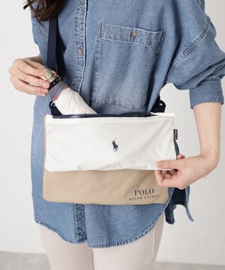 MOONBAT POLO RALPH LAUREN（ポロ ラルフ ローレン）ポロポニー マルチ傘袋 レインバッグ 無地 吸水生地／撥水 透湿 ベージュ
