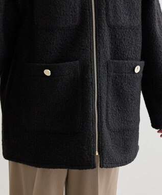 Green Parks ノーカラーＺＩＰジャコット Black