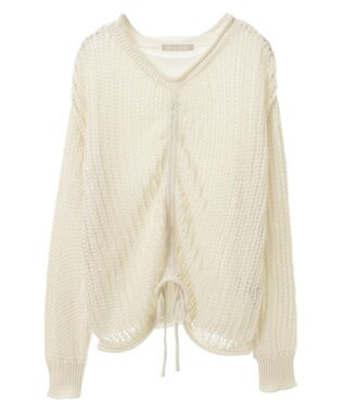 Green Parks ＳＥＴ２点２ｗａｙシャーリングニット＋インナー Off White