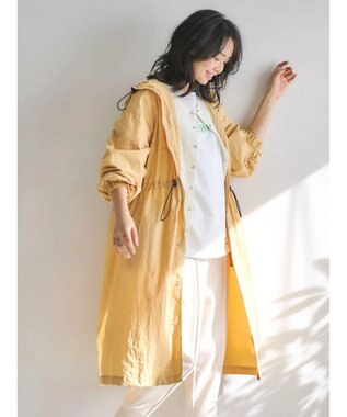 Green Parks フーデットロングコート Orange