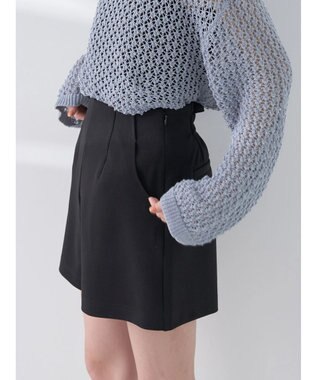 earth music&ecology カットツイルショートパンツ Black