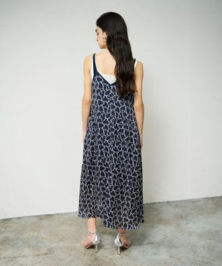 GRACE CONTINENTAL ラインハートキャミワンピース ネイビー