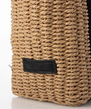 LA BAGAGERIE 【maison vert】 【ペーパー素材・多収納】リボンハンドル2WAYかごバッグ ブラック