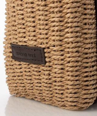 LA BAGAGERIE 【maison vert】 【ペーパー素材・多収納】リボンハンドル2WAYかごバッグ チョコ