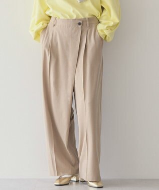 AMERICAN HOLIC イージーケアラップ風パンツ Beige