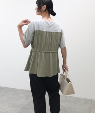 Green Parks 異素材ドッキングプルオーバー Gray Mixture