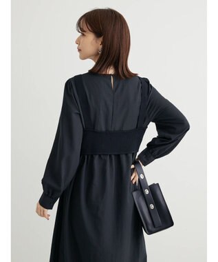 Green Parks Ｂ．ＳＥＴ２点ニットジレ＋ワンピース Black