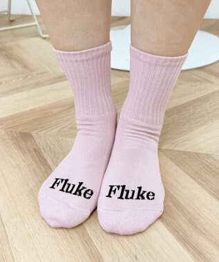 WEGO Flukeロゴリブソックス ライトピンク