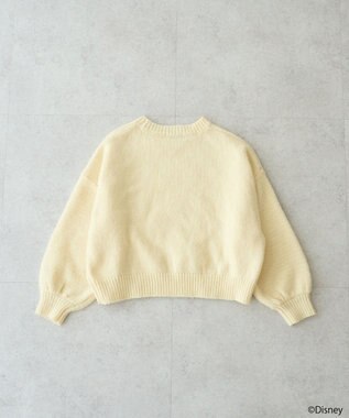 earth music&ecology 【予約】Disney/ミッキーコード刺繍ニットプルオーバー アイボリー