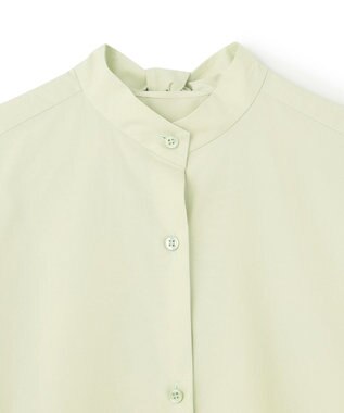 BEIGE， 【洗える】CLOVER / コットンバックボウタイブラウス Sage