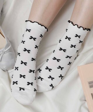 WEGO モチーフ総柄メロークルーソックス