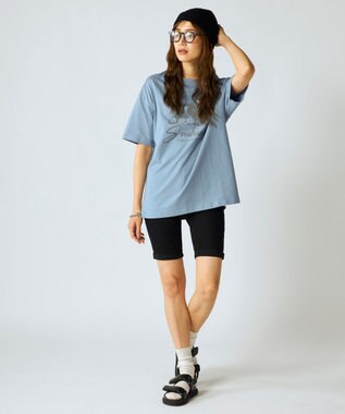 OP／FILA 【Ocean Pacific】かすれプリントTシャツ ブルー