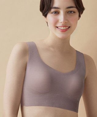 WACOAL ノンワイヤーブラ [GOCOCi/ワコール] ハーフトップ ブラトップ まるでつけていないような着ごこち 綿混 立体的なバストシルエット レディース CGG551 /ワコール ブラウン