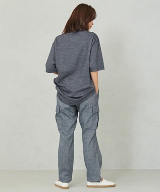 JOSEPH ABBOUD MOUNTAIN 【SPACE／UNISEX】リヨセルリネンシャンブレー パンツ ブルー系