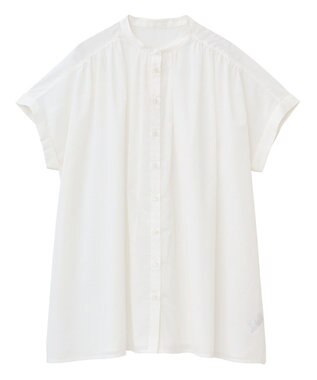 AMERICAN HOLIC イージーケア 接触冷感フレンチスリーブギャザーシャツ Ivory