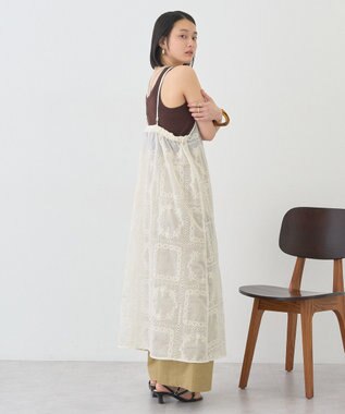 AMERICAN HOLIC シアー刺繍キャミワンピース（ペチコート付き） Ivory