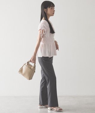 AMERICAN HOLIC 【予約】シャーリングショルダーリボンプルオーバー Light Pink