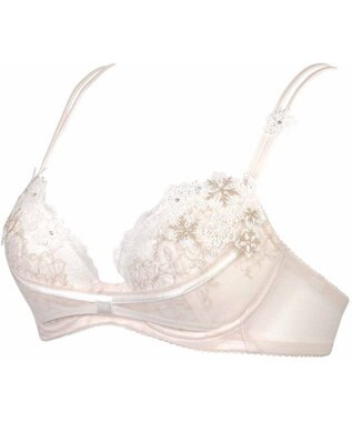 WACOAL ブラジャー 【リボンブラ 胸もとフィットながもち】 動いてもパカパカしにくい レディース BXD409 /ワコール ホワイト