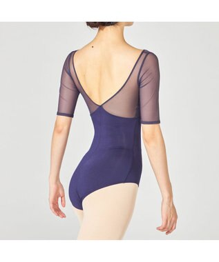 Chacott 5分袖レオタード ヴァイオレット