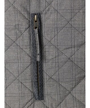 Green Parks キルティングノーカラーブルゾン Check