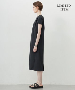 ICB L 【WEB限定・洗える】 アトラストリコット ストレートワンピース チャコール系