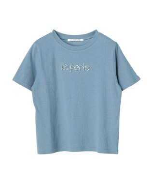 Green Parks ・ＲＡＹ　ＣＡＳＳＩＮ　パールドットロゴＴシャツ Blue