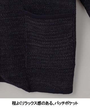 GOTAIRIKU テーラード設計【洗える】ニット カーディガンジャケット グレー系