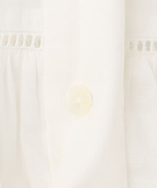 23区 【SLOW/洗える】コットンローン ティアードチュニック ブラウス ホワイト系