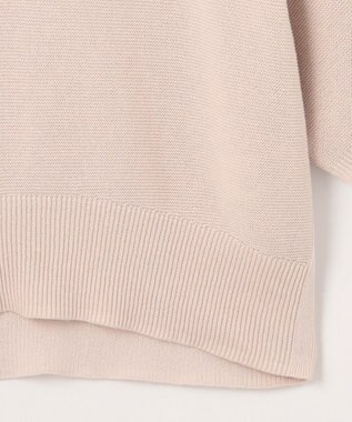 組曲 S 【WEB限定】コットンポリエステル5分袖リラクシー ニット グレージュ系