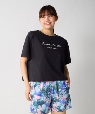 OP／FILA 【Ocean Pacific】裾ブラウジングTシャツ付き４点セット水着 カーキ
