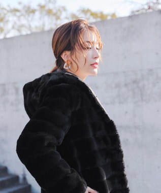 Tiaclasse 【2WAY】エコファーキルティングリバーシブルコート ブラック