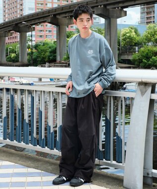 WEGO 【ユニセックス着用ITEM】フロッキーロゴBIGロンT（LS） グリーン