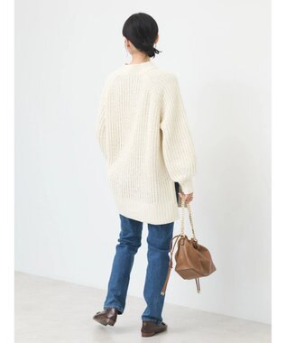 earth music&ecology マットモール片畦チュニック Ivory