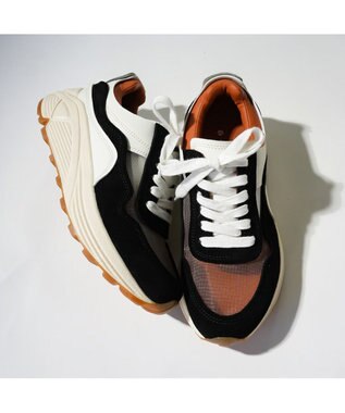 MODE ET JACOMO <carino>シースルー厚底スニーカー ブラックコンビ