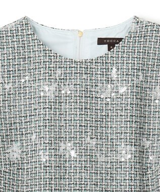 TOCCA SPANGLE OF FLOWER ドレス グリーン系5