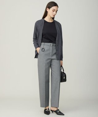 ICB 【30th ANNIVERSARY】ウールガンクラブチェック テーパードパンツ モノトーンチェック