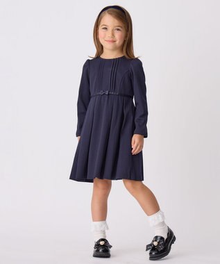 ANY KIDS レース付き きちんと ワンピース ネイビー